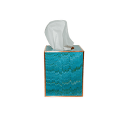 Blue Marbleized Tissue Box Cover